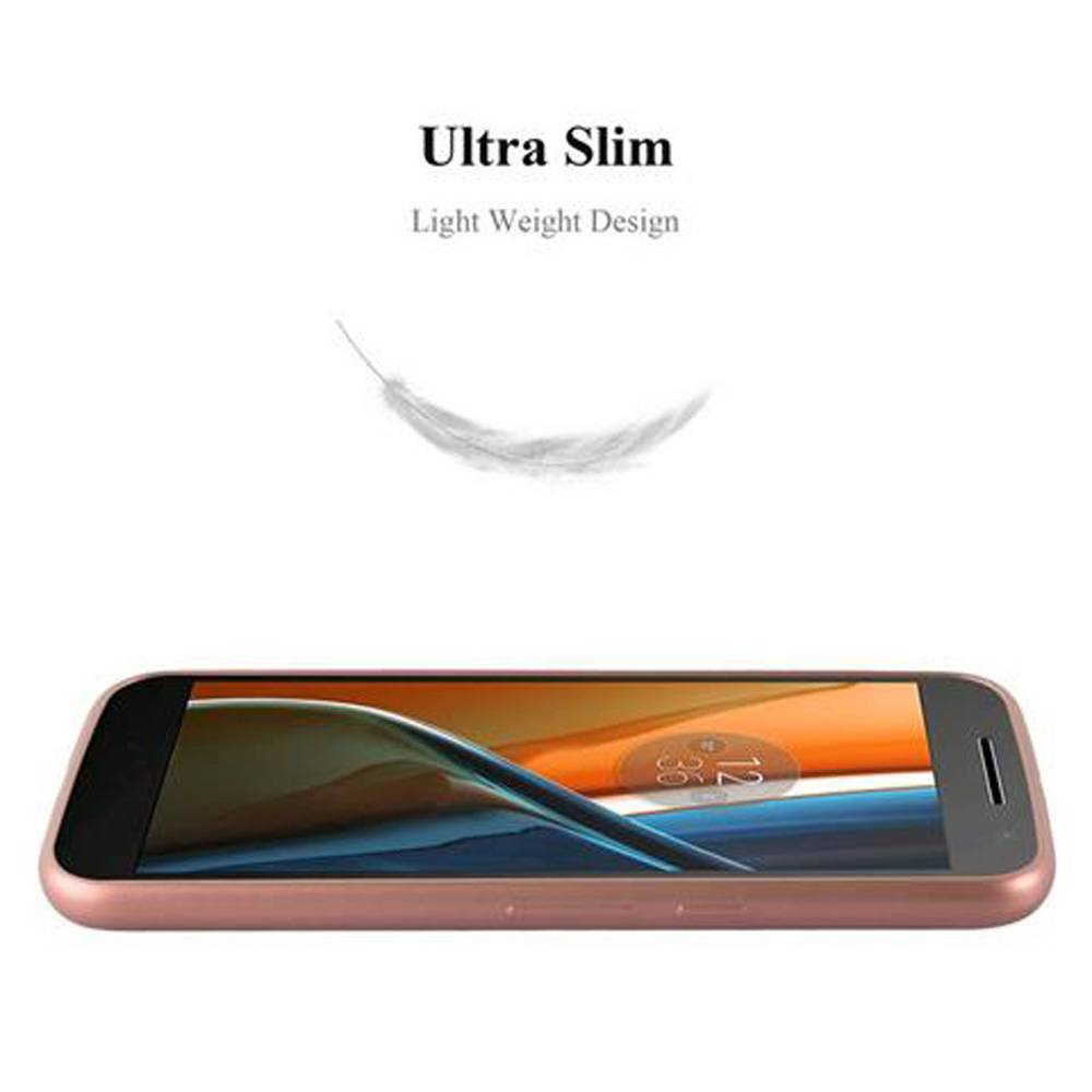 Cadorabo Schutzhülle für Motorola MOTO G4 / G4 PLUS Hülle in Gold Handyhülle TPU Silikon Etui Cover Case