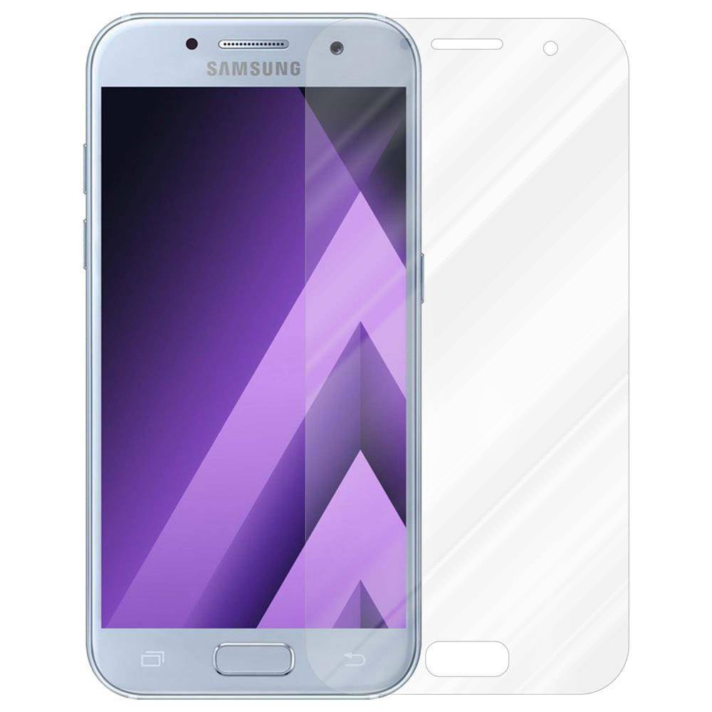 Cadorabo Panzer Folie für Samsung Galaxy A3 2017 Schutzfolie in Transparent Gehärtetes Tempered Display-Schutzglas