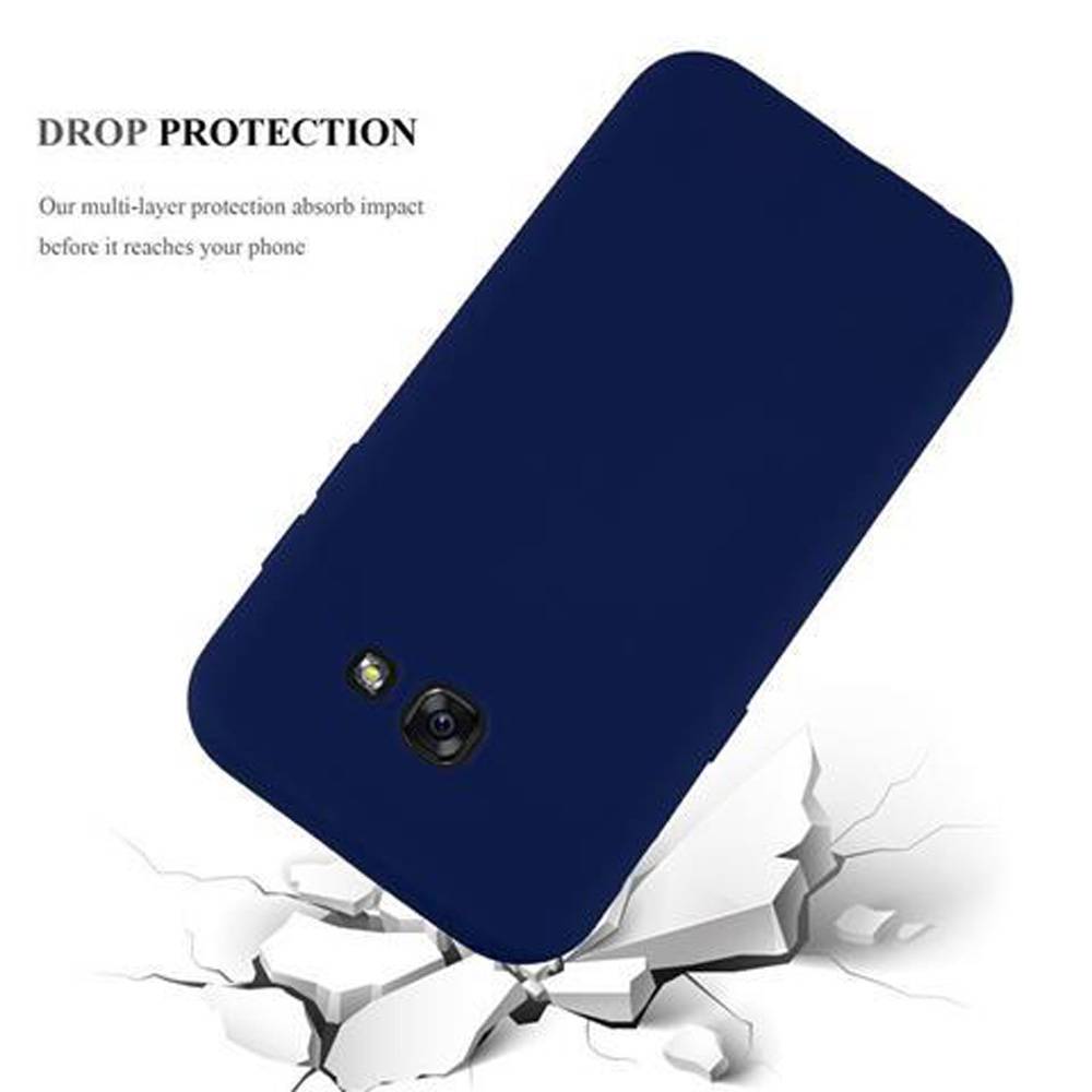Cadorabo Hülle für Samsung Galaxy A5 2017 Schutzhülle in Blau Handyhülle TPU Silikon Etui Case Cover
