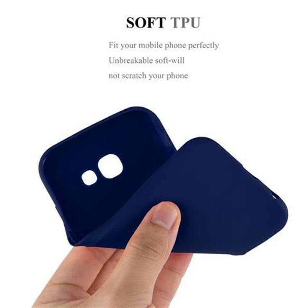 Cadorabo Hülle für Samsung Galaxy A5 2017 Schutzhülle in Blau Handyhülle TPU Silikon Etui Case Cover