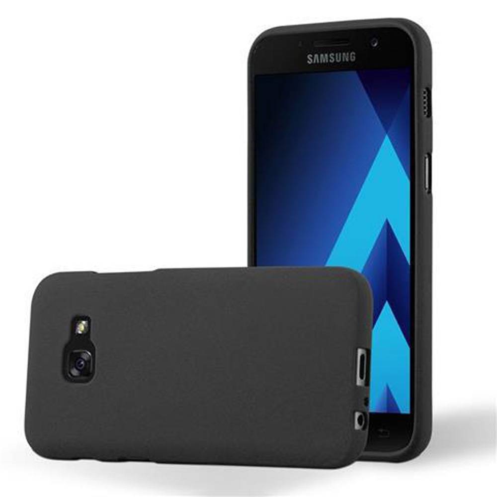 Cadorabo Schutzhülle für Samsung Galaxy A3 2017 Hülle in Schwarz Handyhülle TPU Etui Cover Case