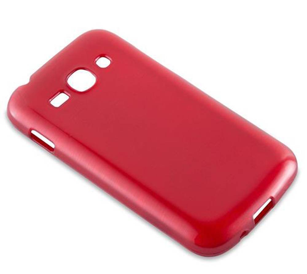 Cadorabo Hülle für Samsung Galaxy ACE 3 Schutz Hülle in Rot Schutzhülle TPU Silikon Etui Case Cover