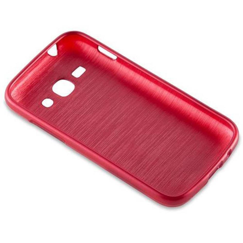Cadorabo Hülle für Samsung Galaxy ACE 3 Schutz Hülle in Rot Schutzhülle TPU Silikon Etui Case Cover