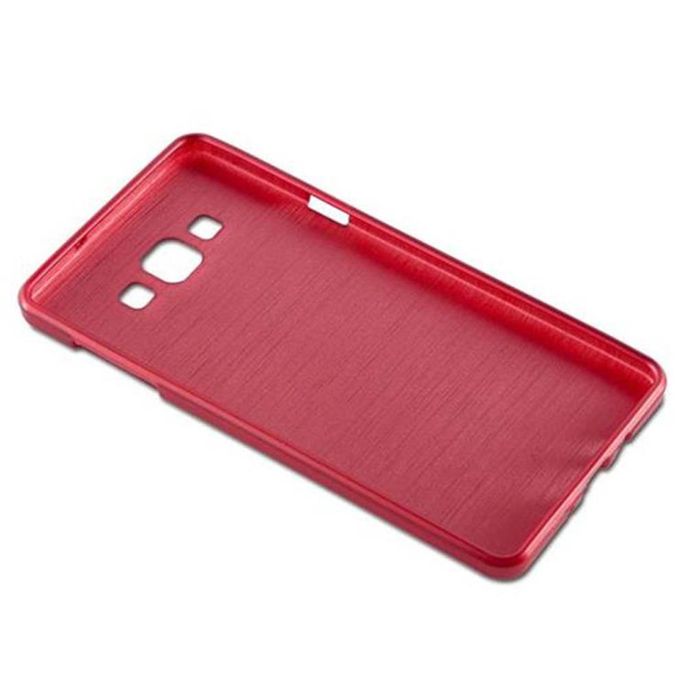 Cadorabo Hülle für Samsung Galaxy A7 2015 Schutz Hülle in Rot Schutzhülle TPU Silikon Etui Case Cover