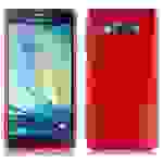 Cadorabo Hülle für Samsung Galaxy A5 2015 Schutz Hülle in Rot Schutzhülle TPU Silikon Etui Case Cover