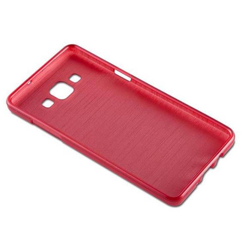 Cadorabo Hülle für Samsung Galaxy A5 2015 Schutz Hülle in Rot Schutzhülle TPU Silikon Etui Case Cover
