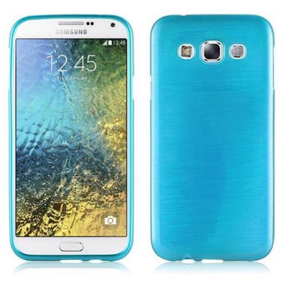 Cadorabo Hülle für Samsung Galaxy E5 Schutz Hülle in Türkis Schutzhülle TPU Silikon Etui Case Cover