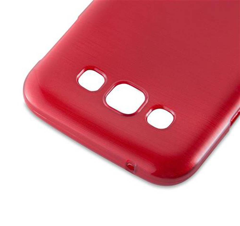 Cadorabo Hülle für Samsung Galaxy E5 Schutz Hülle in Rot Schutzhülle TPU Silikon Etui Case Cover