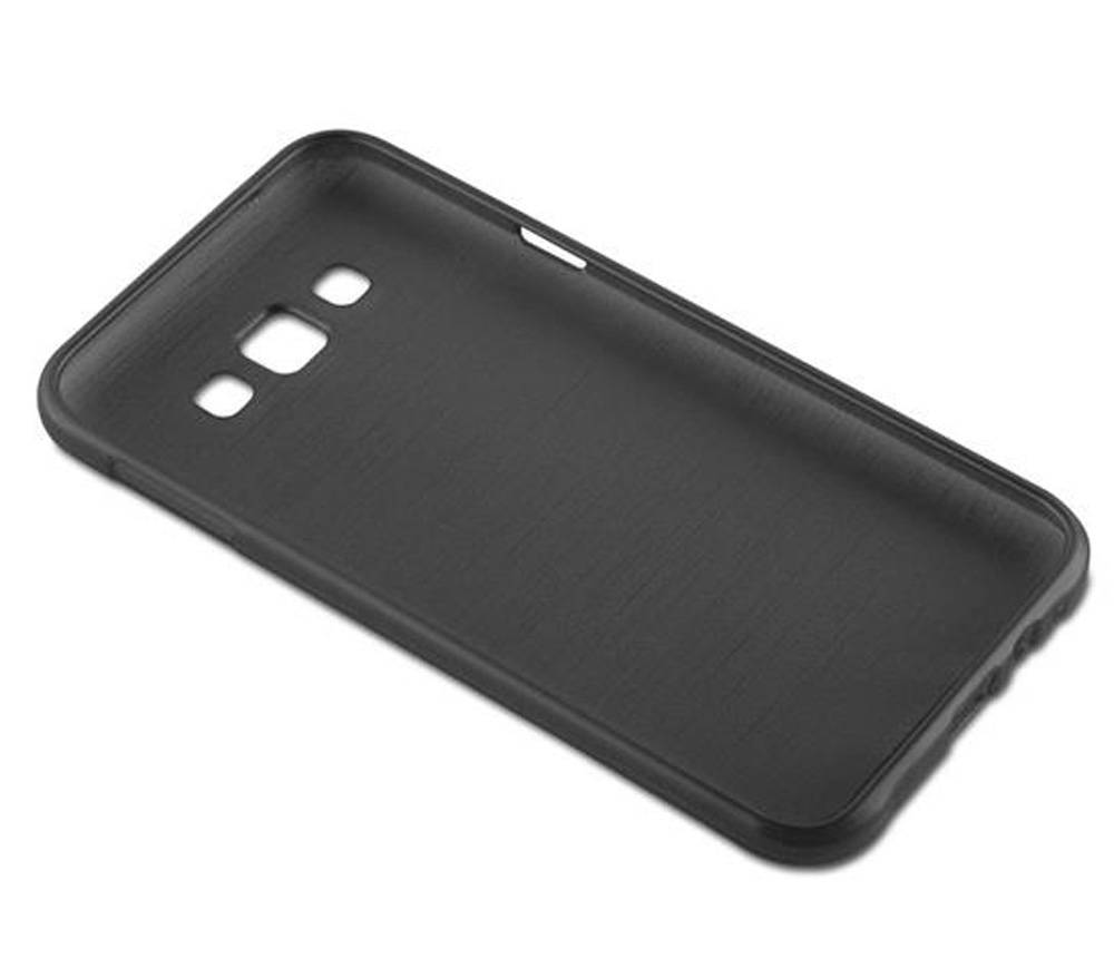 Cadorabo Hülle für Samsung Galaxy E7 Schutz Hülle in Schwarz Schutzhülle TPU Silikon Etui Case Cover