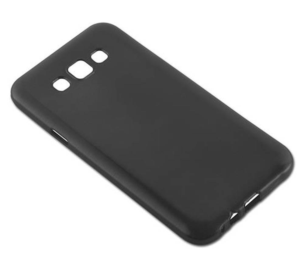 Cadorabo Hülle für Samsung Galaxy E7 Schutz Hülle in Schwarz Schutzhülle TPU Silikon Etui Case Cover