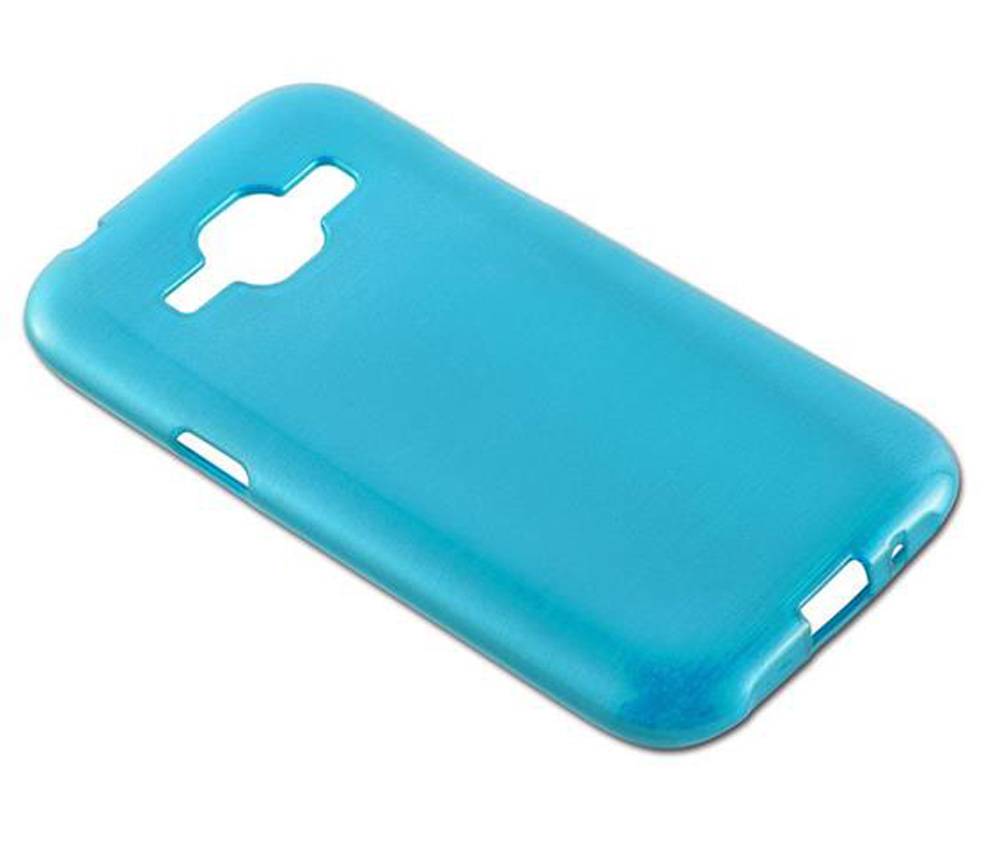 Cadorabo Hülle für Samsung Galaxy J1 2015 Schutz Hülle in Türkis Schutzhülle TPU Silikon Etui Case Cover