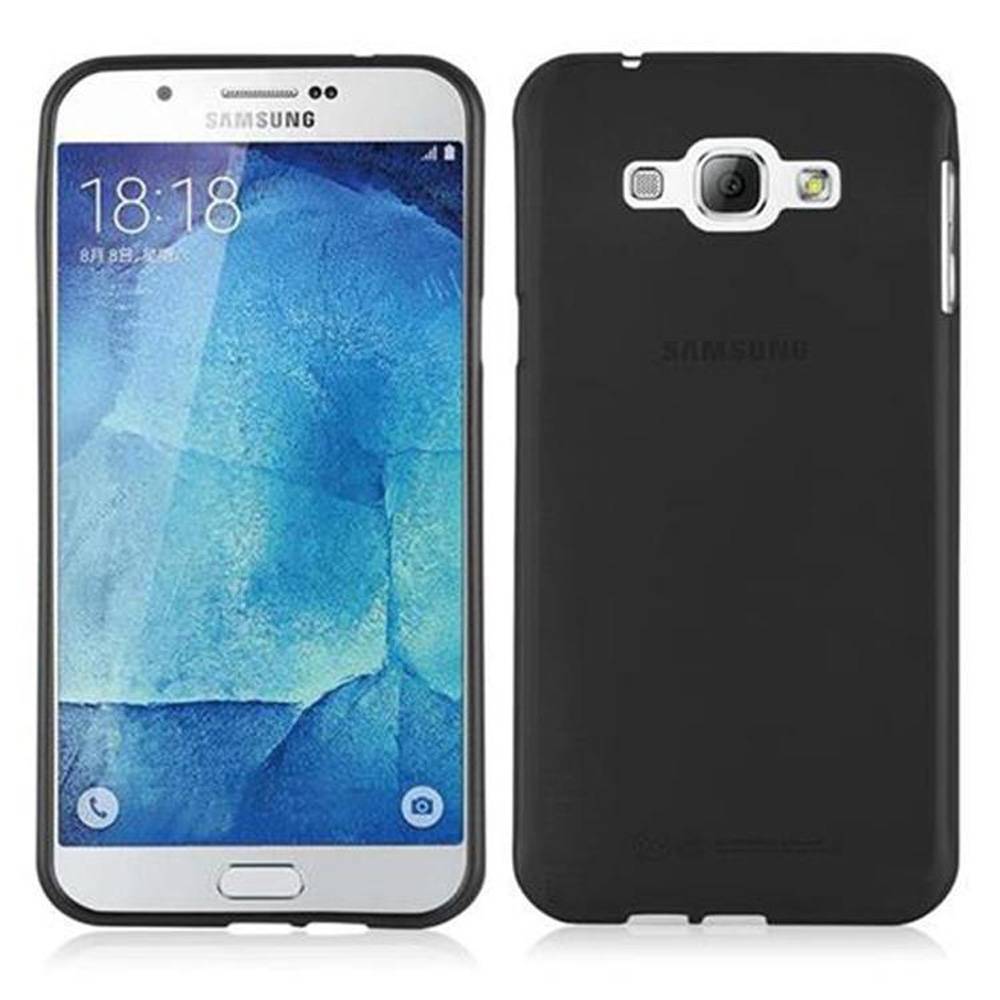 Cadorabo Hülle für Samsung Galaxy A8 2015 Schutz Hülle in Schwarz Schutzhülle TPU Silikon Etui Case Cover