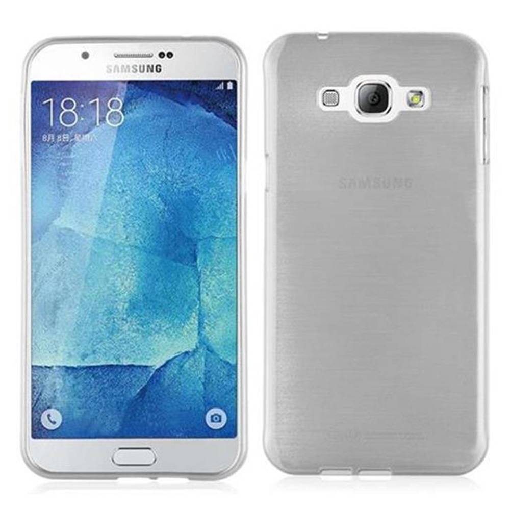 Cadorabo Hülle für Samsung Galaxy A8 2015 Schutz Hülle in Silber Schutzhülle TPU Silikon Etui Case Cover