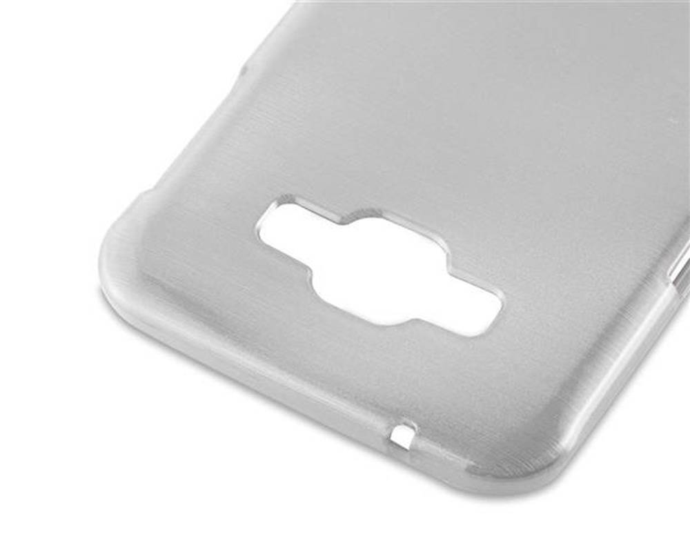 Cadorabo Hülle für Samsung Galaxy A8 2015 Schutz Hülle in Silber Schutzhülle TPU Silikon Etui Case Cover