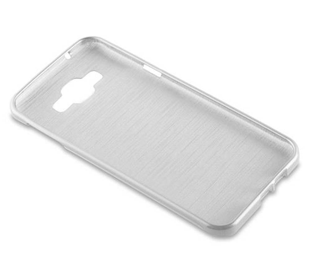 Cadorabo Hülle für Samsung Galaxy A8 2015 Schutz Hülle in Silber Schutzhülle TPU Silikon Etui Case Cover