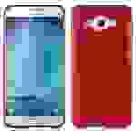 Cadorabo Hülle für Samsung Galaxy A8 2015 Schutz Hülle in Rot Schutzhülle TPU Silikon Etui Case Cover