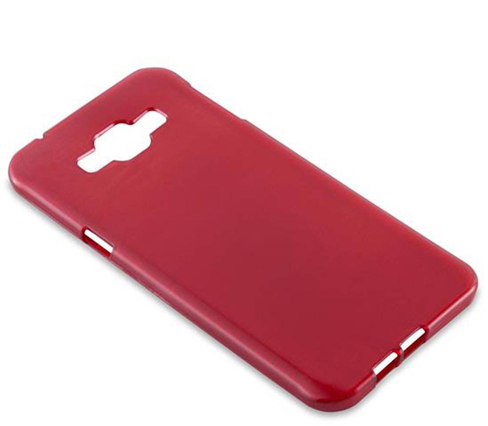 Cadorabo Hülle für Samsung Galaxy A8 2015 Schutz Hülle in Rot Schutzhülle TPU Silikon Etui Case Cover