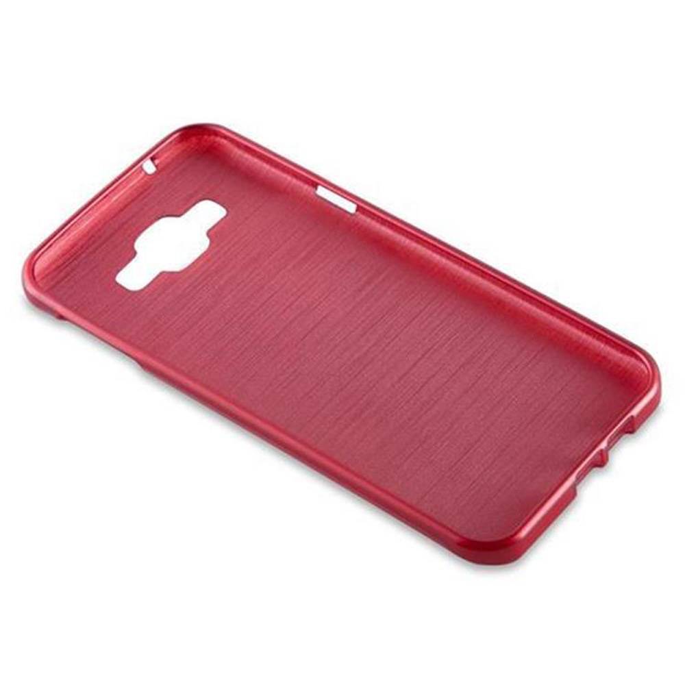 Cadorabo Hülle für Samsung Galaxy A8 2015 Schutz Hülle in Rot Schutzhülle TPU Silikon Etui Case Cover