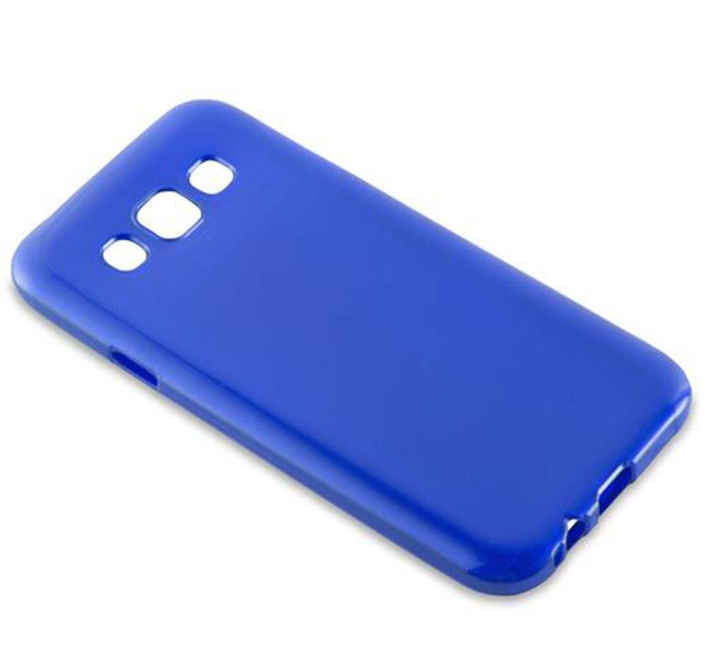 Cadorabo Hülle für Samsung Galaxy E5 Schutz Hülle in Blau Schutzhülle TPU Silikon Etui Case Cover