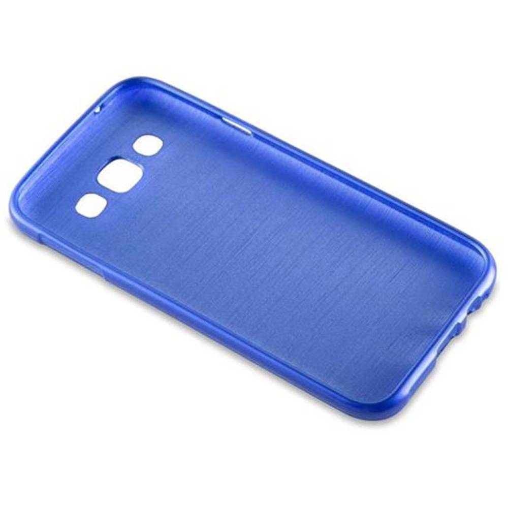 Cadorabo Hülle für Samsung Galaxy E5 Schutz Hülle in Blau Schutzhülle TPU Silikon Etui Case Cover