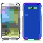 Cadorabo Hülle für Samsung Galaxy E7 Schutz Hülle in Blau Schutzhülle TPU Silikon Etui Case Cover