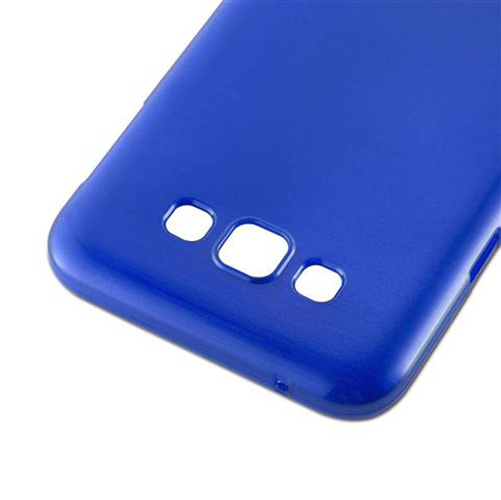 Cadorabo Hülle für Samsung Galaxy E7 Schutz Hülle in Blau Schutzhülle TPU Silikon Etui Case Cover
