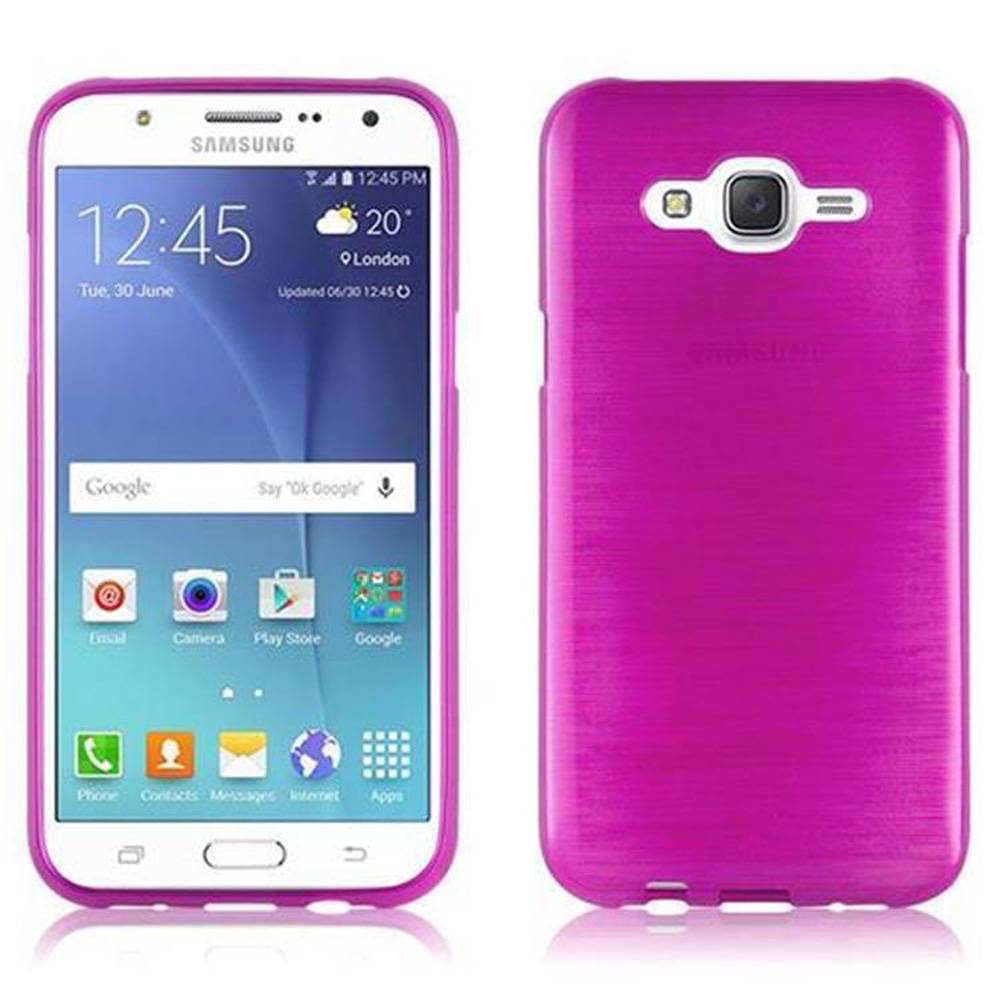 Cadorabo Hülle für Samsung Galaxy J5 2015 Schutz Hülle in Rosa Schutzhülle TPU Silikon Etui Case Cover