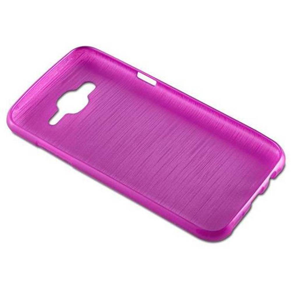 Cadorabo Hülle für Samsung Galaxy J5 2015 Schutz Hülle in Rosa Schutzhülle TPU Silikon Etui Case Cover
