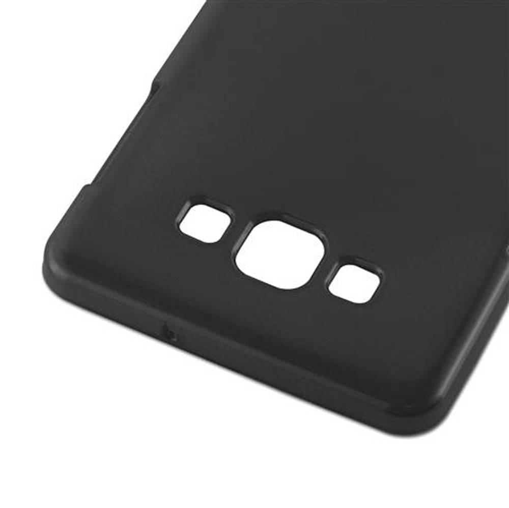 Cadorabo Hülle für Samsung Galaxy A7 2015 Schutz Hülle in Schwarz Schutzhülle TPU Silikon Etui Case Cover