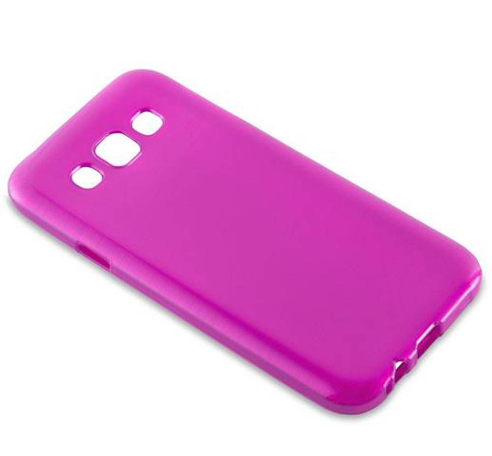 Cadorabo Hülle für Samsung Galaxy E5 Schutz Hülle in Rosa Schutzhülle TPU Silikon Etui Case Cover