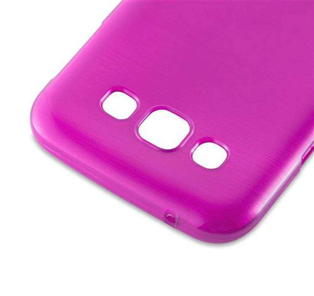 Cadorabo Hülle für Samsung Galaxy E5 Schutz Hülle in Rosa Schutzhülle TPU Silikon Etui Case Cover