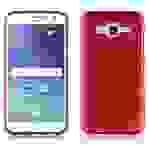 Cadorabo Hülle für Samsung Galaxy J5 2015 Schutz Hülle in Rot Schutzhülle TPU Silikon Etui Case Cover