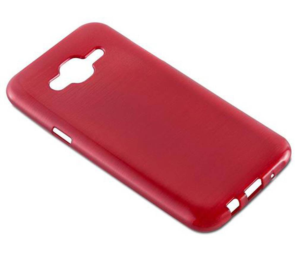 Cadorabo Hülle für Samsung Galaxy J5 2015 Schutz Hülle in Rot Schutzhülle TPU Silikon Etui Case Cover