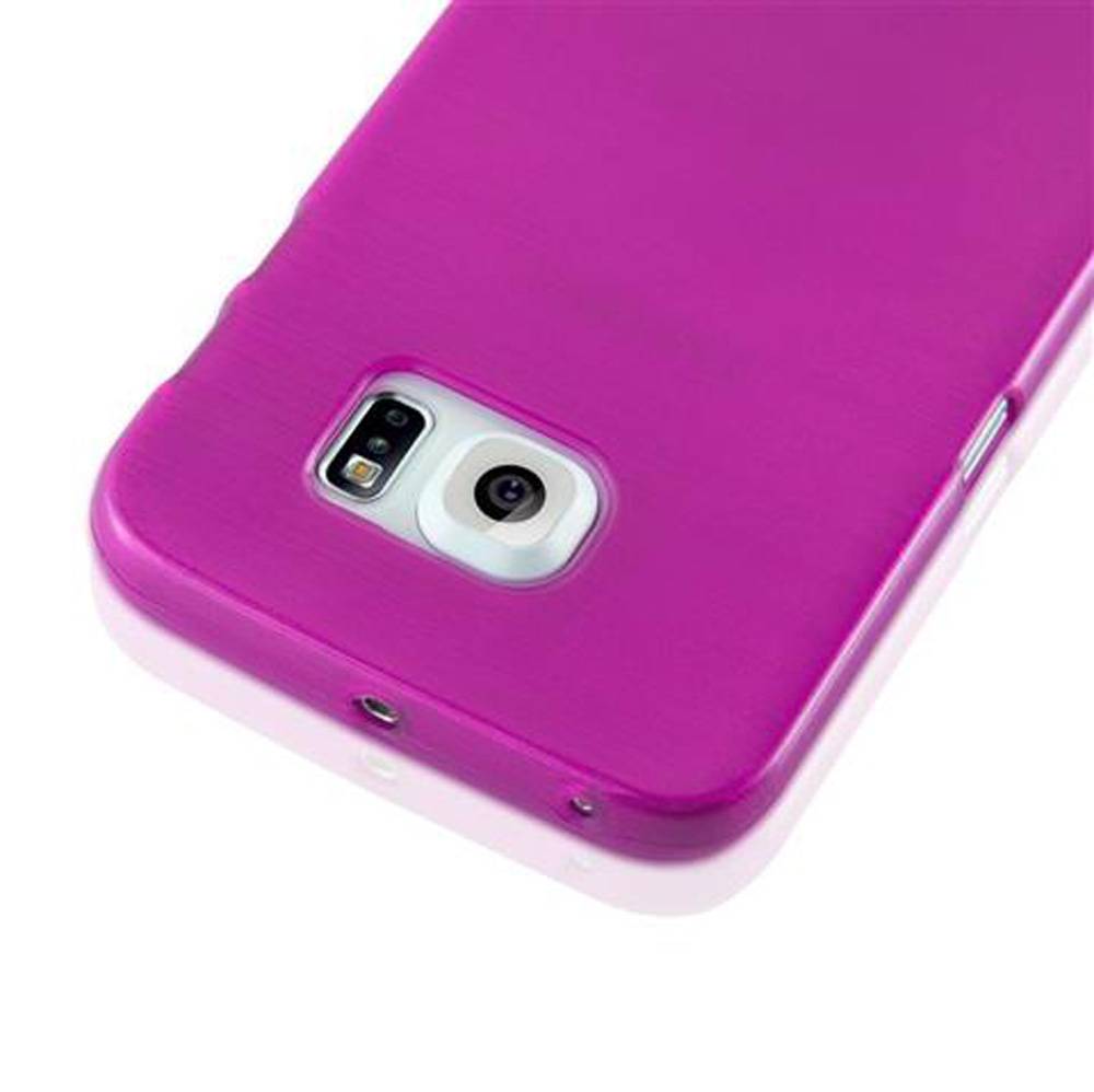 Cadorabo Hülle für Samsung Galaxy S6 EDGE Schutz Hülle in Rosa Schutzhülle TPU Silikon Etui Case Cover