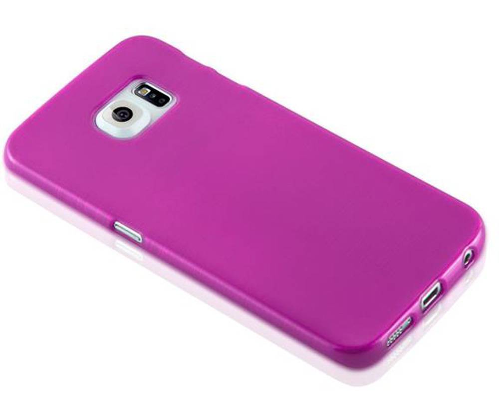 Cadorabo Hülle für Samsung Galaxy S6 EDGE Schutz Hülle in Rosa Schutzhülle TPU Silikon Etui Case Cover