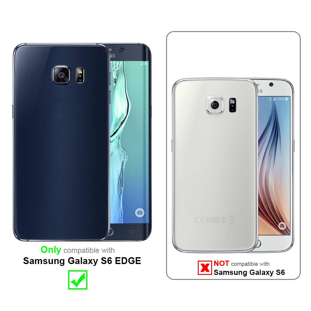 Cadorabo Hülle für Samsung Galaxy S6 EDGE Schutz Hülle in Blau Schutzhülle TPU Silikon Etui Case Cover