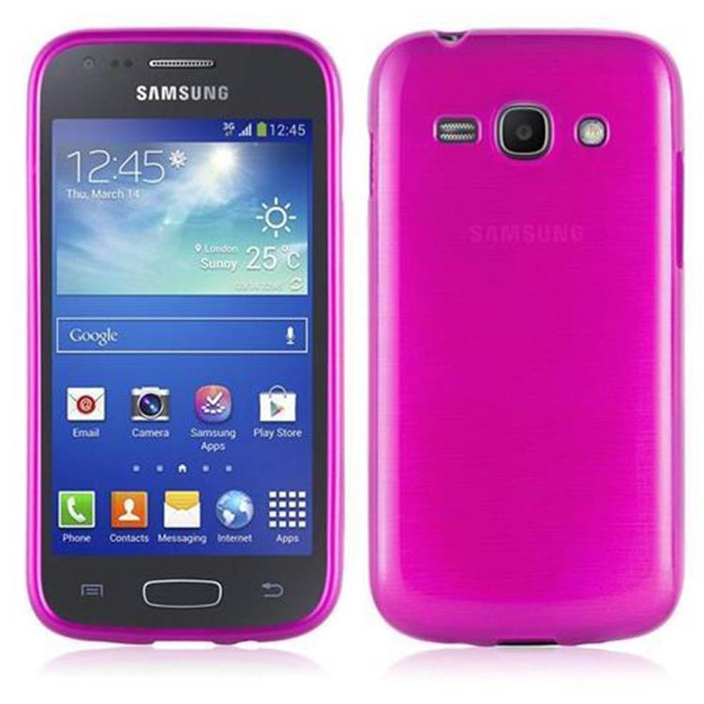 Cadorabo Hülle für Samsung Galaxy ACE 3 Schutz Hülle in Rosa Schutzhülle TPU Silikon Etui Case Cover