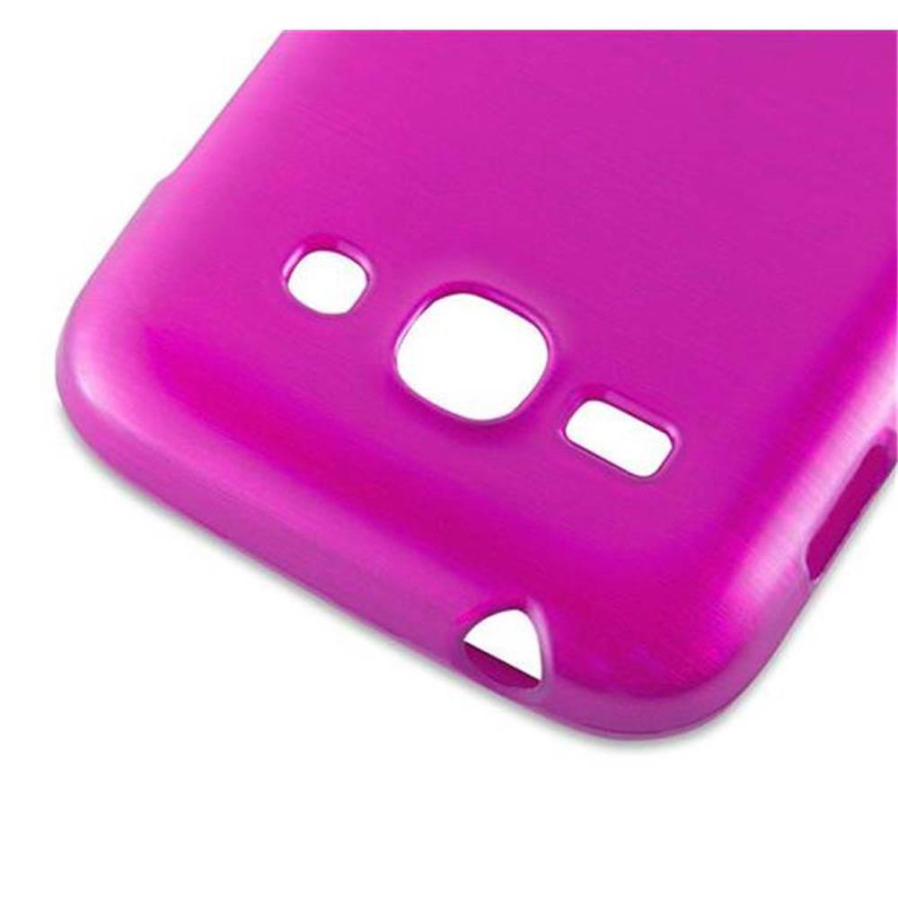 Cadorabo Hülle für Samsung Galaxy ACE 3 Schutz Hülle in Rosa Schutzhülle TPU Silikon Etui Case Cover