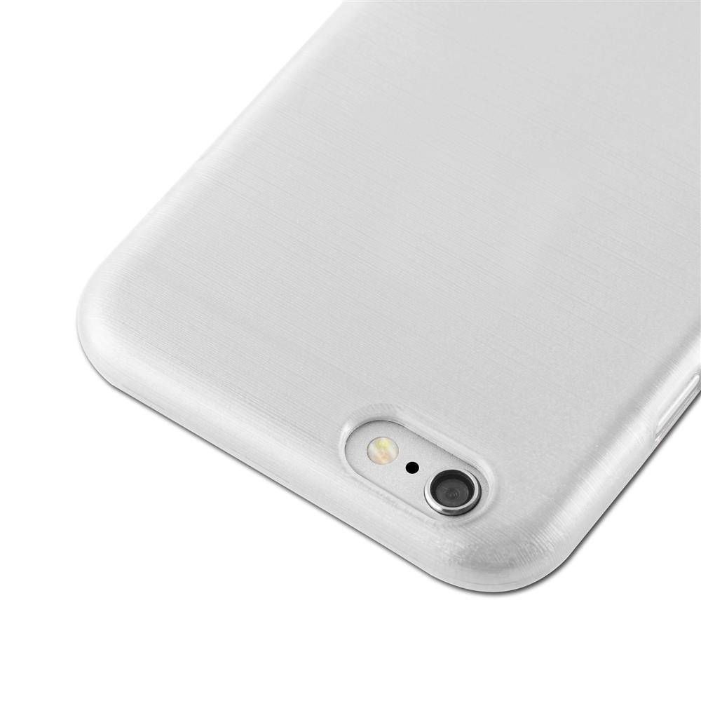Cadorabo Hülle für Apple iPhone 6 PLUS / 6S PLUS Schutz Hülle in Silber Schutzhülle TPU Silikon Etui Case Cover