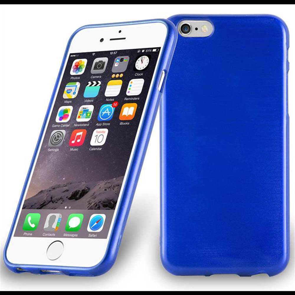Cadorabo Hülle für Apple iPhone 6 PLUS / 6S PLUS Schutz Hülle in Blau Schutzhülle TPU Silikon Etui Case Cover