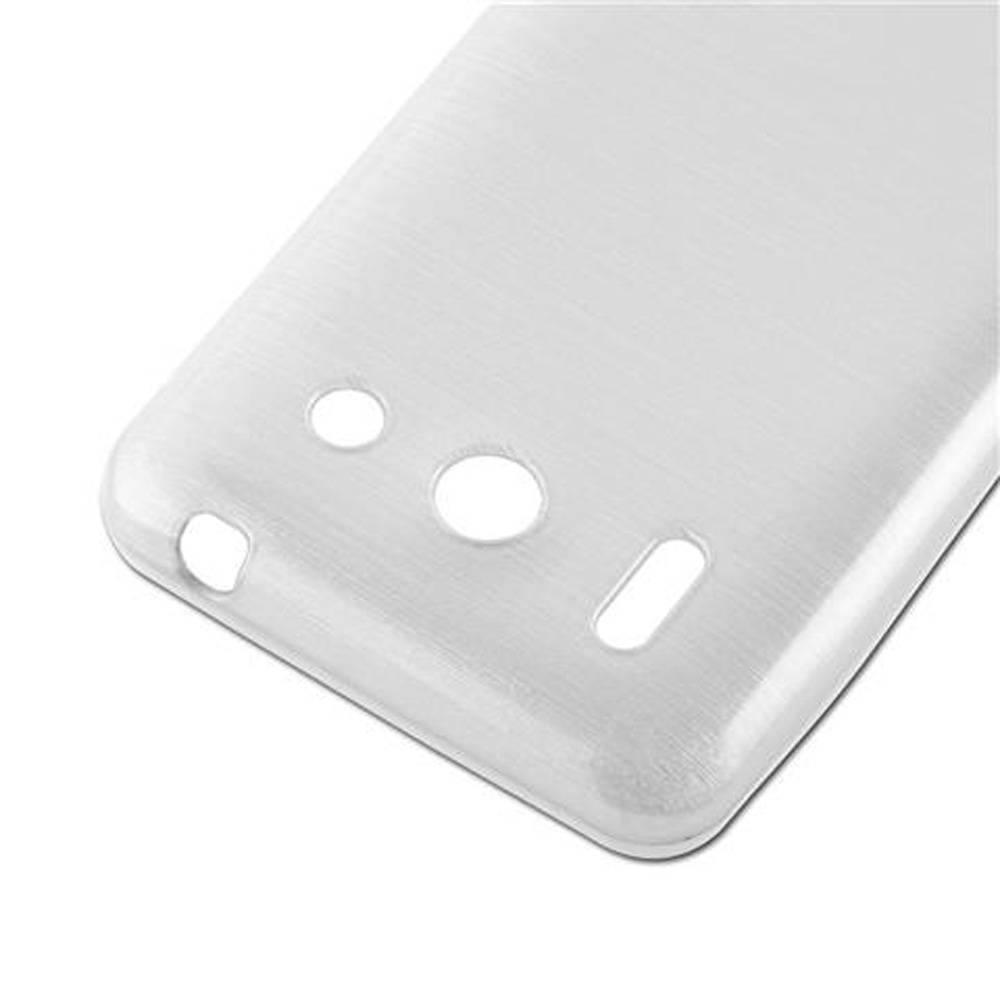 Cadorabo Hülle für Huawei ASCEND G510 / G520 / G525 Schutz Hülle in Silber Schutzhülle TPU Silikon Etui Case Cover