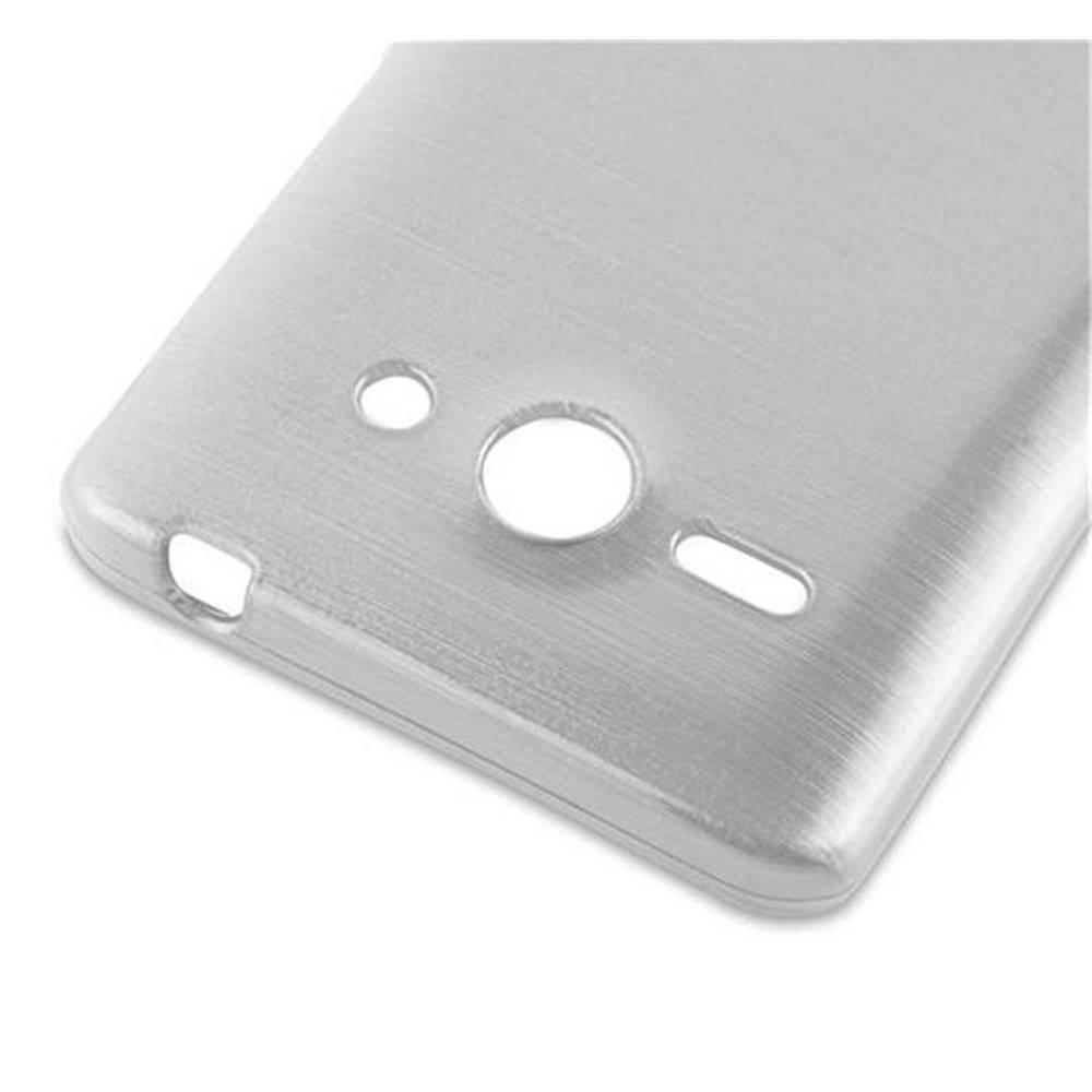 Cadorabo Hülle für Huawei ASCEND G510 / G520 / G525 Schutz Hülle in Silber Schutzhülle TPU Silikon Etui Case Cover