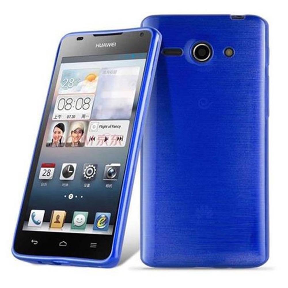 Cadorabo Hülle für Huawei ASCEND G510 / G520 / G525 Schutz Hülle in Blau Schutzhülle TPU Silikon Etui Case Cover