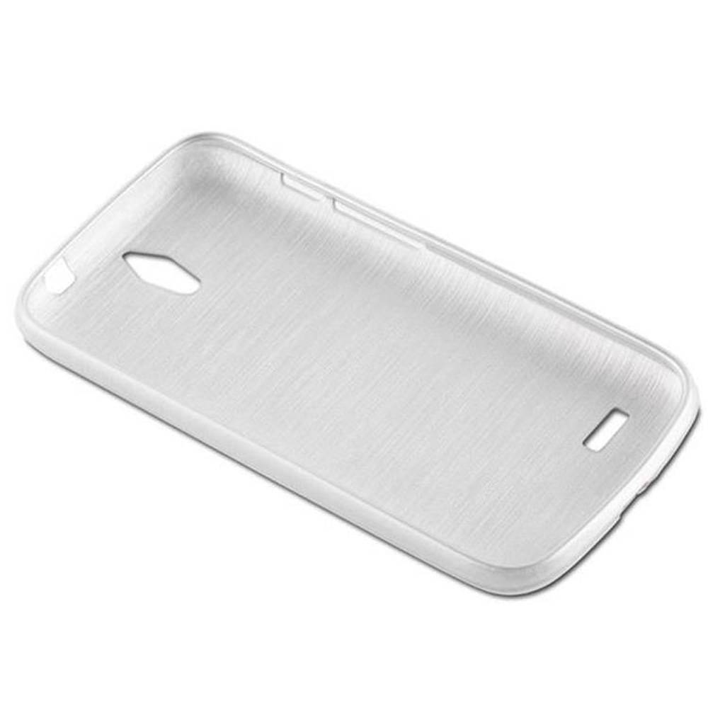 Cadorabo Hülle für Huawei ASCEND G610 Schutz Hülle in Silber Schutzhülle TPU Silikon Etui Case Cover