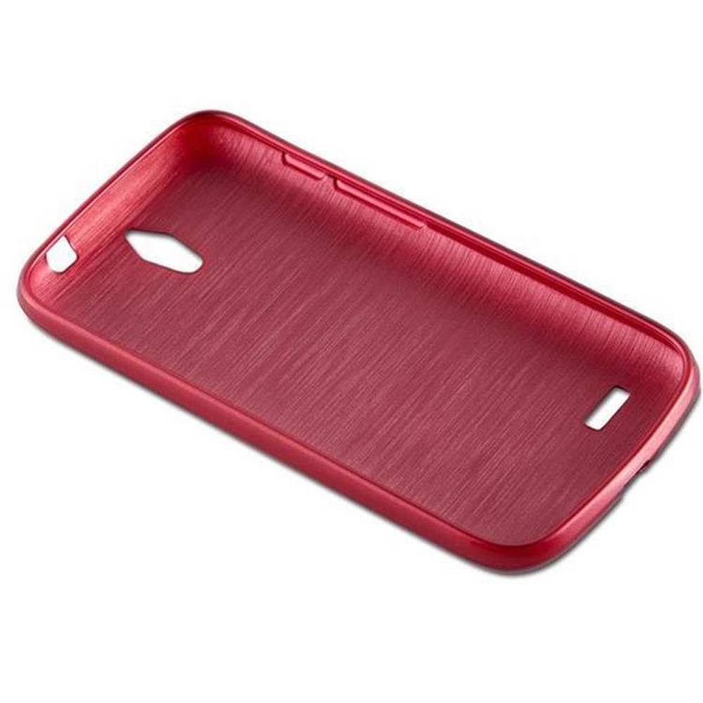 Cadorabo Hülle für Huawei ASCEND G610 Schutz Hülle in Rot Schutzhülle TPU Silikon Etui Case Cover