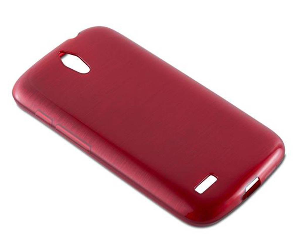Cadorabo Hülle für Huawei ASCEND G610 Schutz Hülle in Rot Schutzhülle TPU Silikon Etui Case Cover