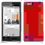 Cadorabo Hülle für Huawei ASCEND P7 MINI Schutz Hülle in Rot Schutzhülle TPU Silikon Etui Case Cover
