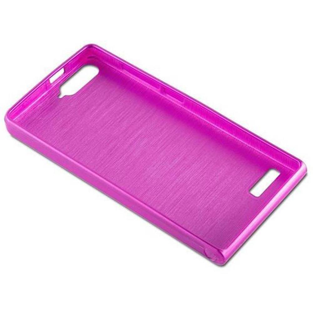 Cadorabo Hülle für Huawei ASCEND P7 MINI Schutz Hülle in Rosa Schutzhülle TPU Silikon Etui Case Cover