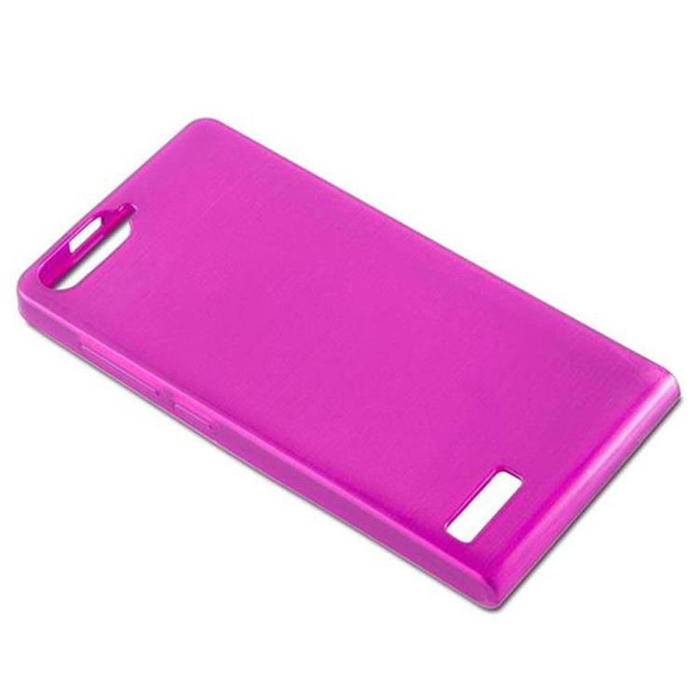 Cadorabo Hülle für Huawei ASCEND P7 MINI Schutz Hülle in Rosa Schutzhülle TPU Silikon Etui Case Cover