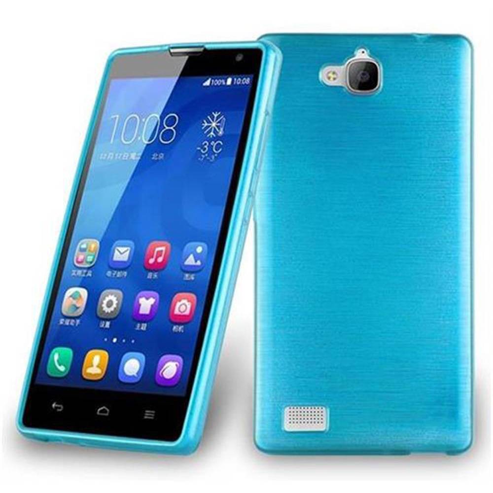 Cadorabo Hülle für Honor 3C Schutz Hülle in Türkis Schutzhülle TPU Silikon Etui Case Cover